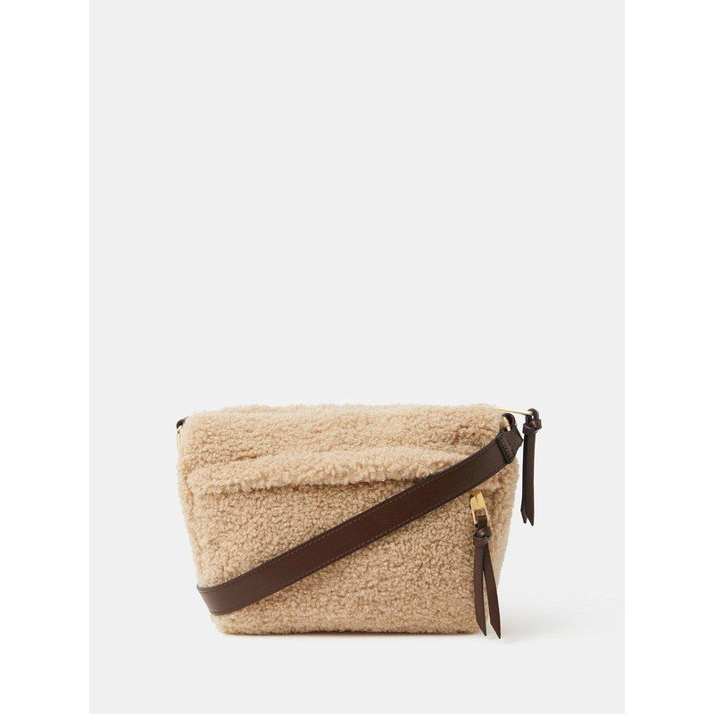 Accessorize Cream Borg Cross-Body Bag