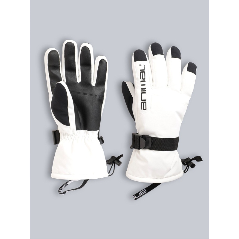 Animal White Womens Flow Snow Gloves