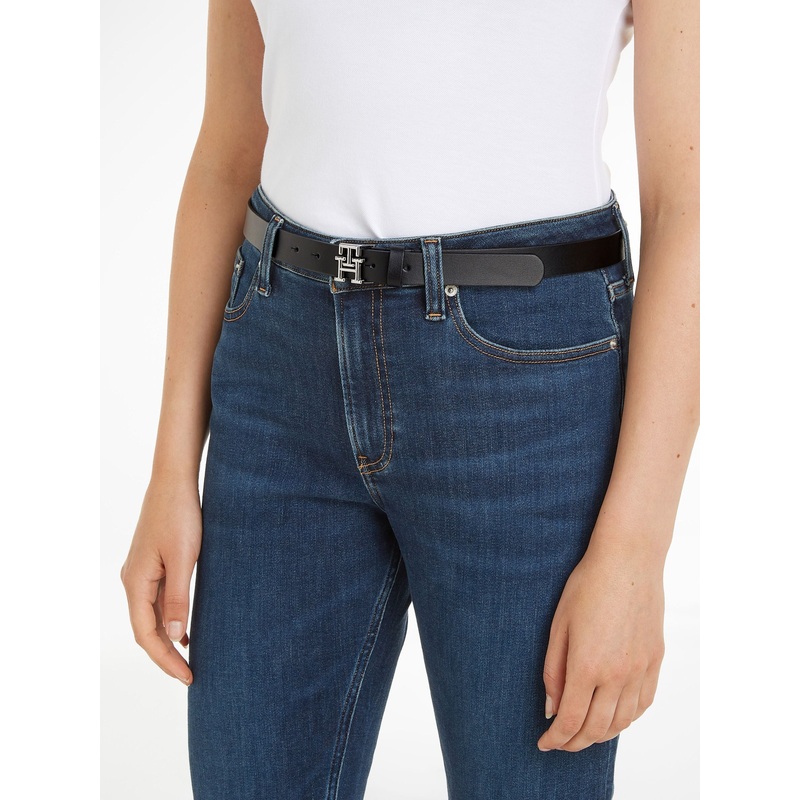 Tommy Hilfiger Black Logo Belt