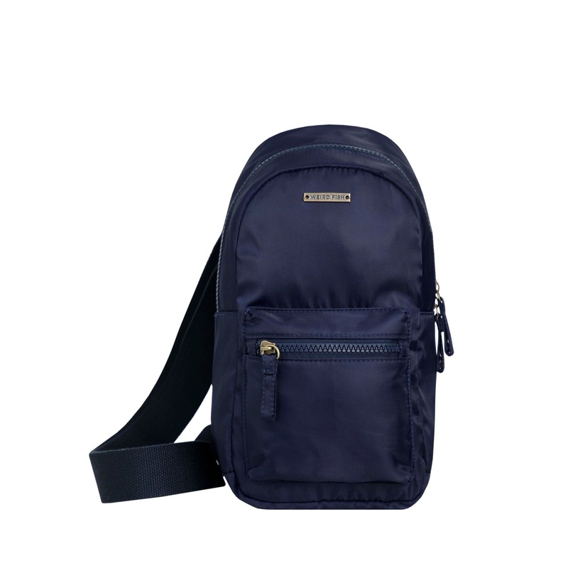 Weird Fish Blue Kathi Plain Cross-Body Bag