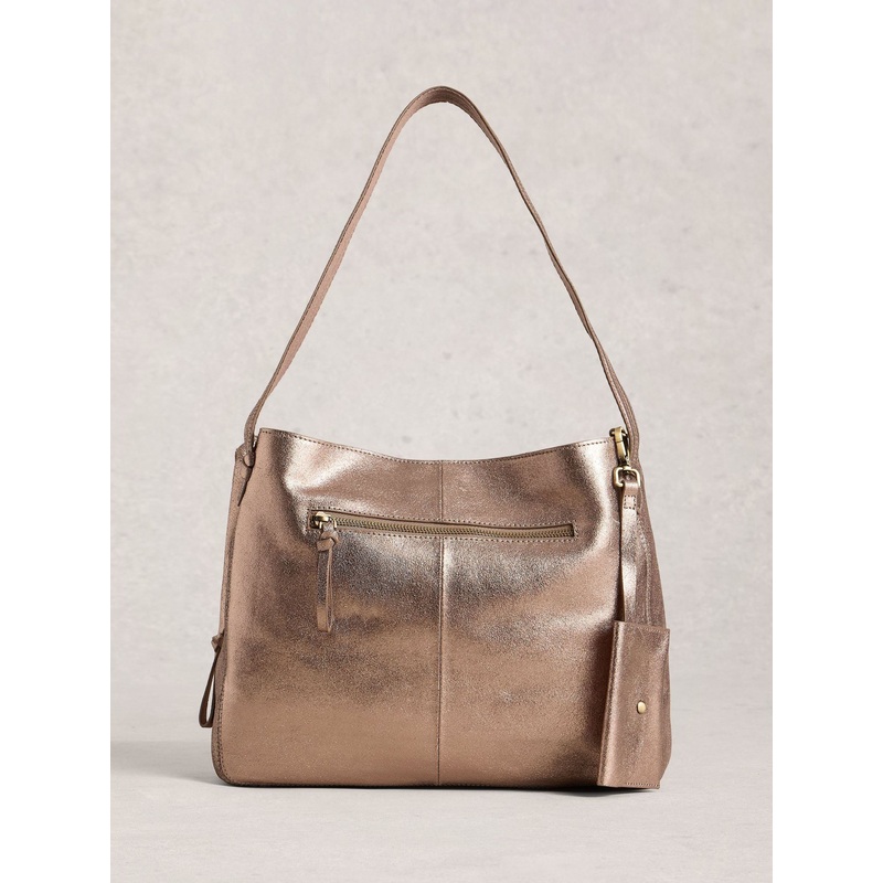 White Stuff Gold Hettie Leather Bag