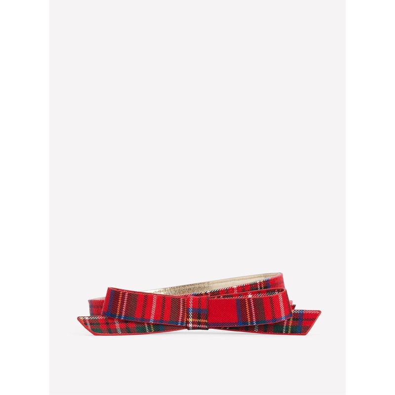 Boden Red Skinny Bow Belt