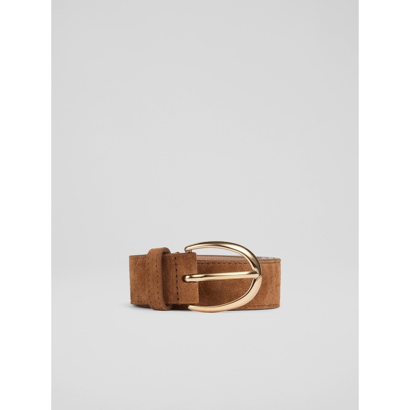LK Bennett Brown Julian Leather Classic Jeans Belt