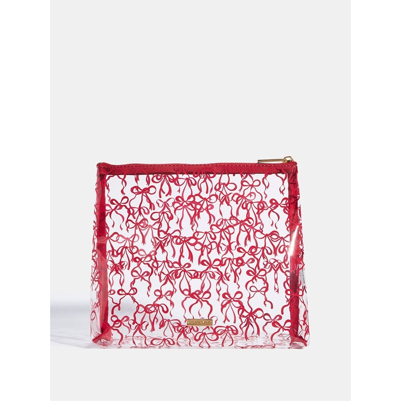 Skinnydip Red Burgundy Bow Wash Bag