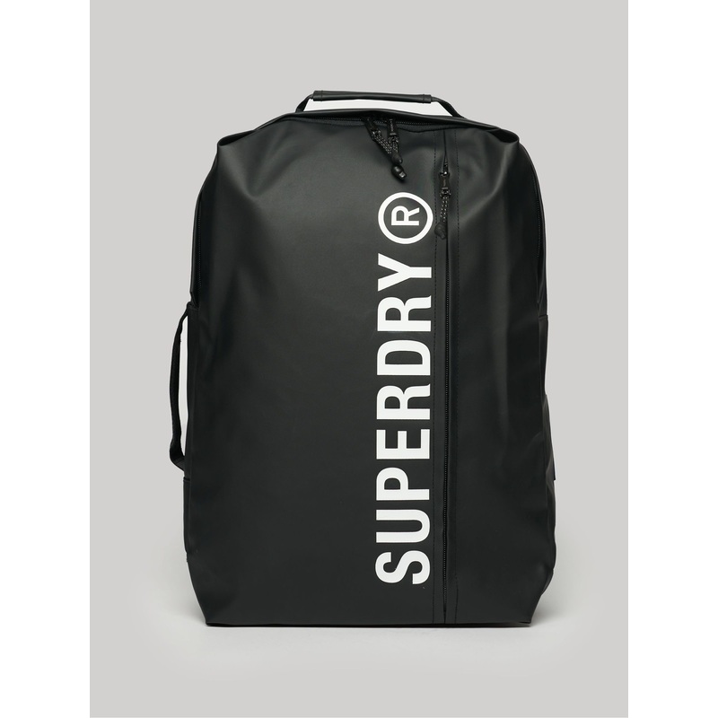 Superdry Black Tarp 100% Cotton Backpack