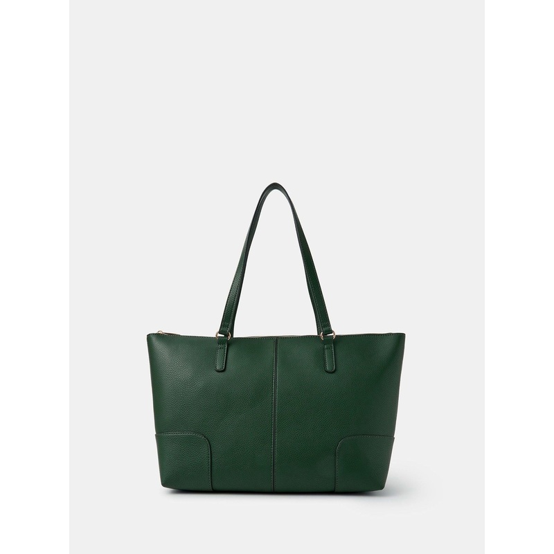 Accessorize Green Plain Tote Bag
