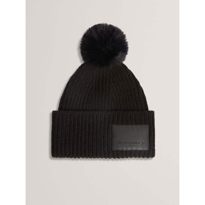 Ted Baker Black Sershii – Colourblock Bobble Hat