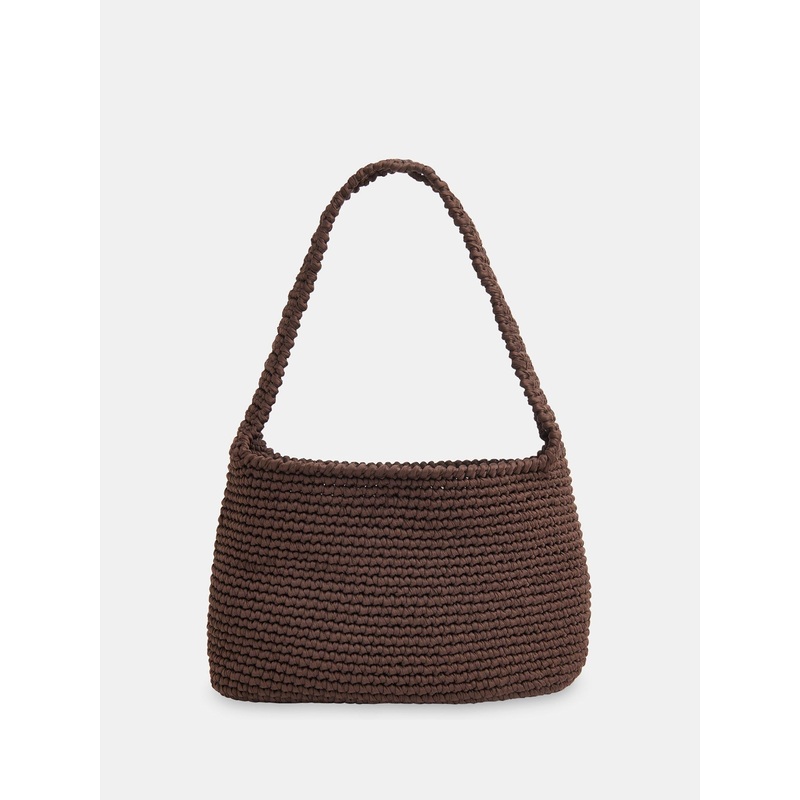 Whistles Brown Adaline Crochet Shoulder Bag