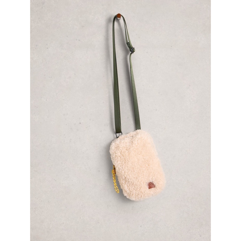 White Stuff Natural Meadow Borg Phone Bag