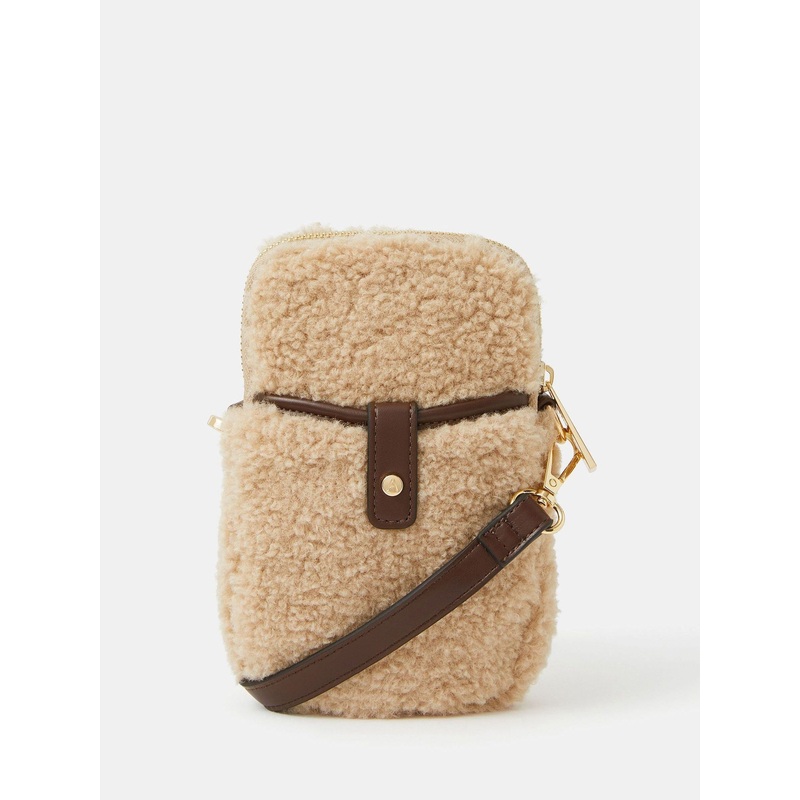 Accessorize Natural Borg Phone Bag