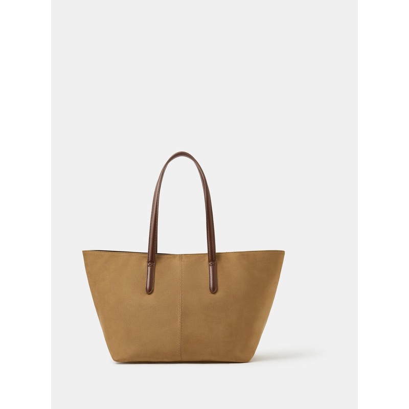 Accessorize Natural Suedette Tote Bag