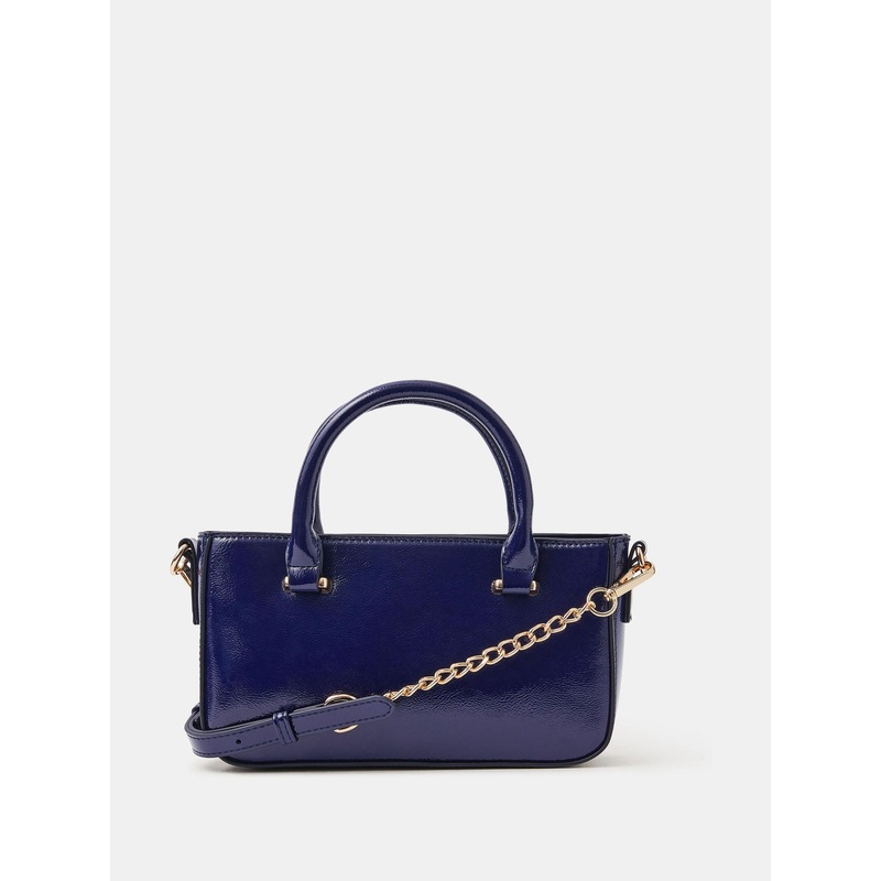 Accessorize Blue Patent Cross-Body Handbag