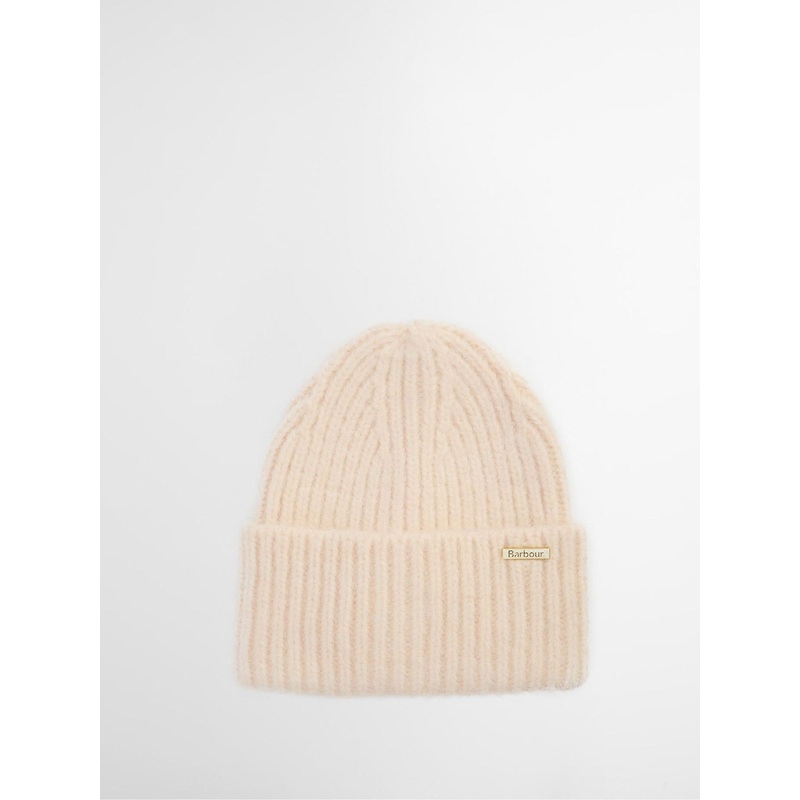 Barbour Cream Meryl Knitted Beanie Hat