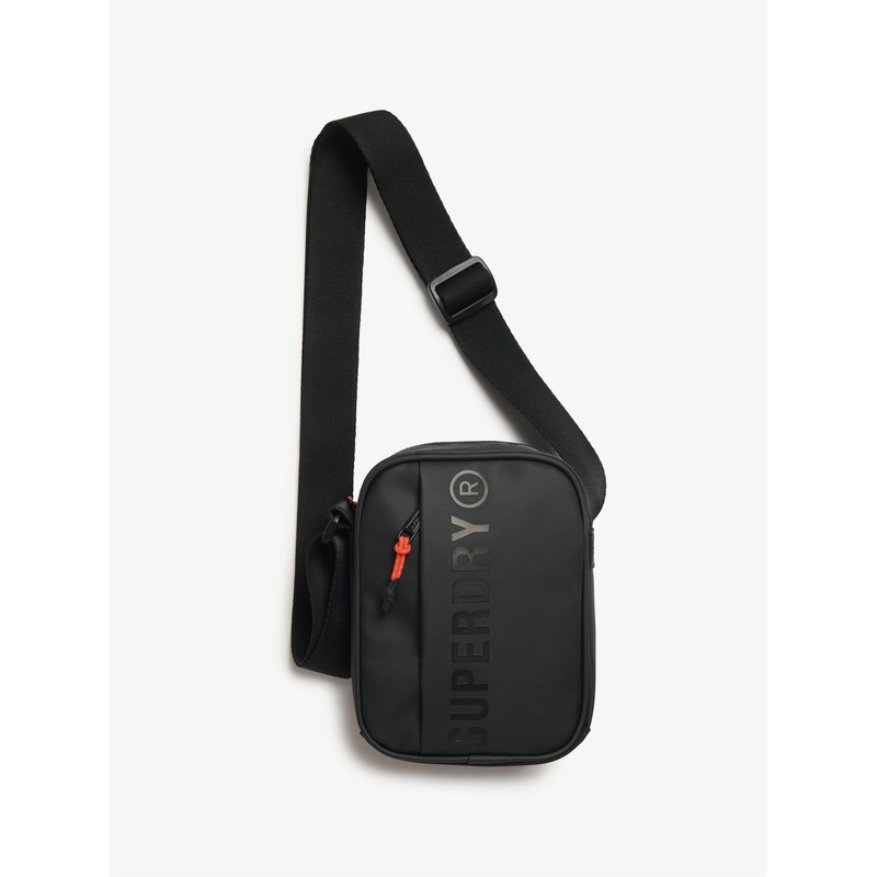 Superdry Black Tonal Tarp Cross-Body Bag