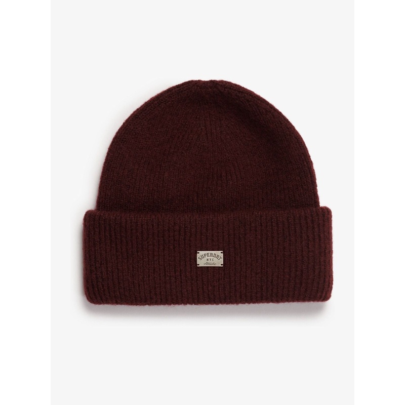 Superdry Red Rib Knitted Beanie Hat