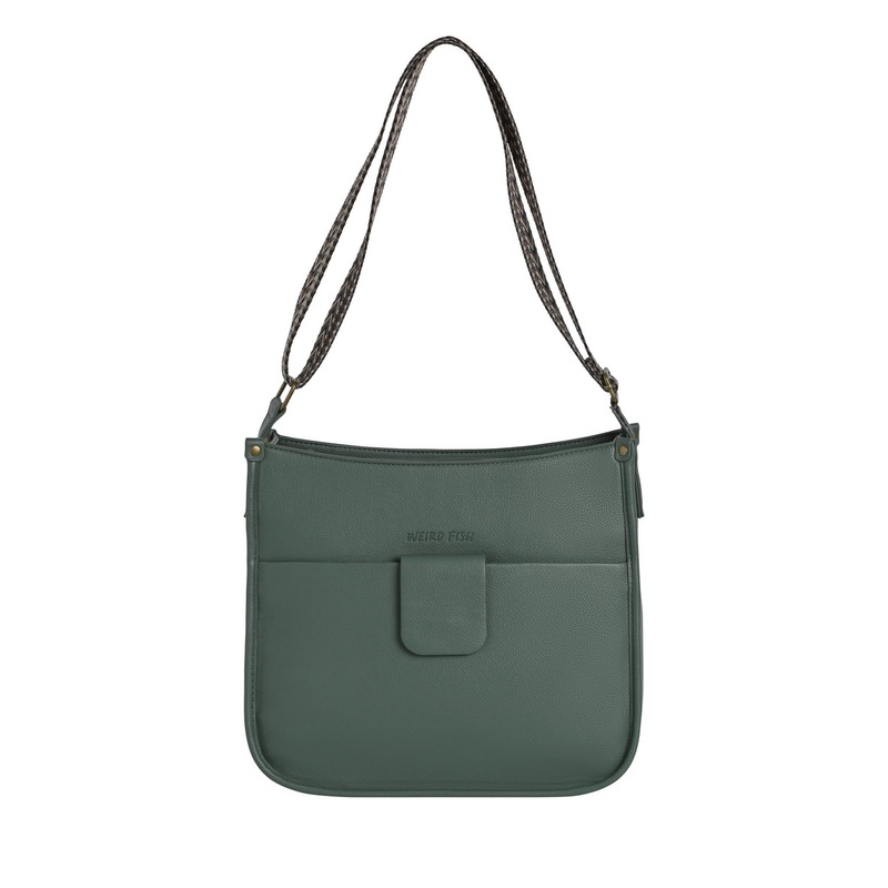Weird Fish Green Javana Cross Body Saddle Bag