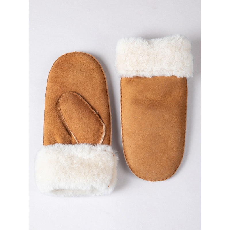 Lakeland Leather Brown Ladies Classic Winter Sheepskin Mittens