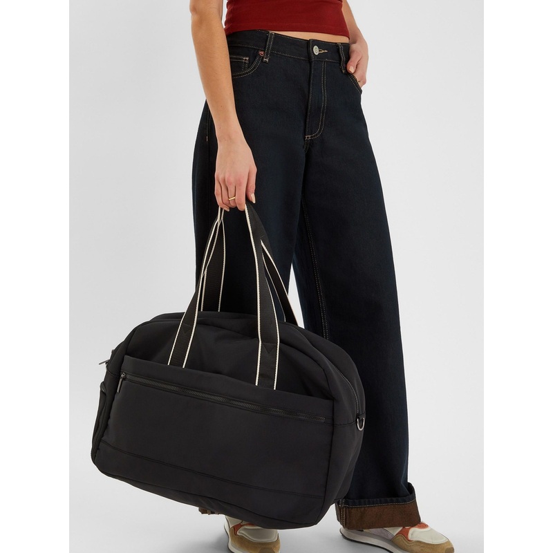 Accessorize Black Large Nylon Weekend Bag