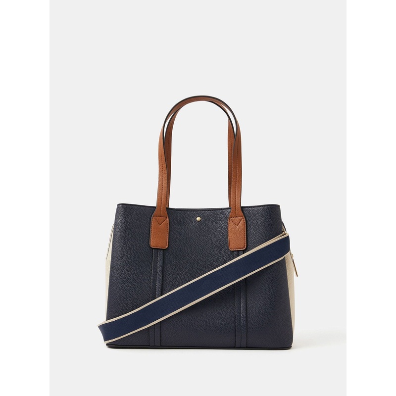 Accessorize Blue Triple Compartment Shoulder Bag