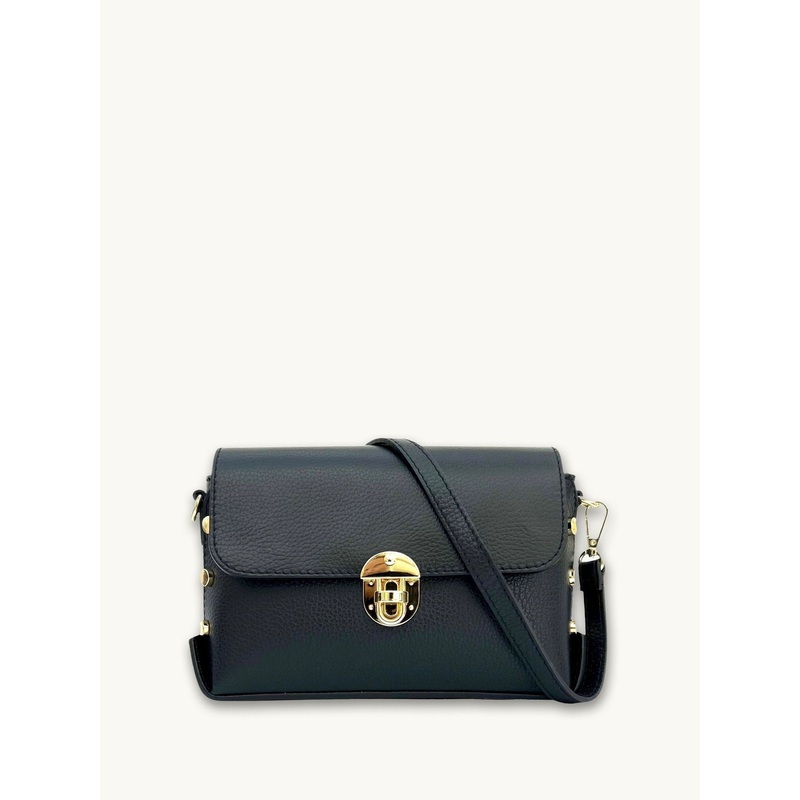 Apatchy Black The Bloxsome Leather Cross-Body Bag