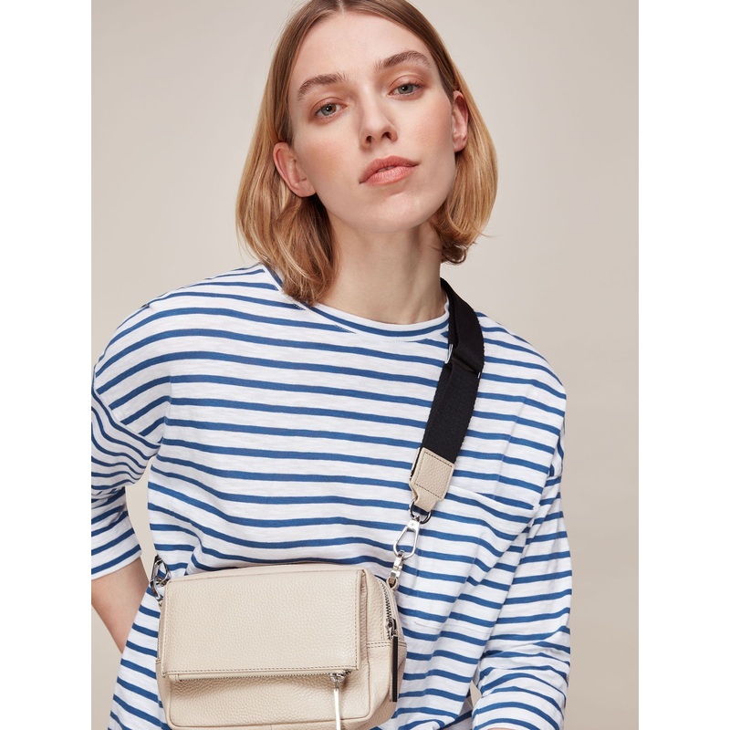 Whistles Nude Bibi Chocolate Cross-Body Bag