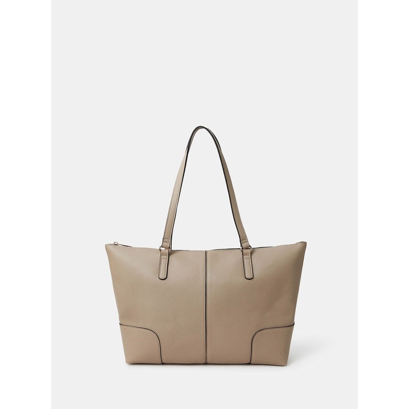 Accessorize Brown Plain Tote Bag