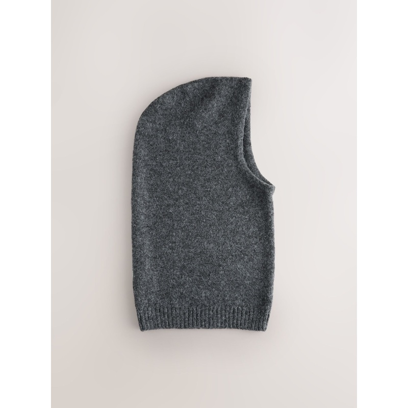 Charcoal Grey Knitted Bonnet Hat