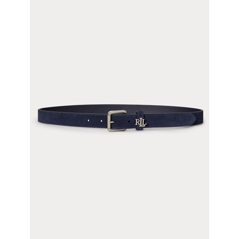 Lauren Ralph Lauren Blue Keeper Skinny Suede Belt