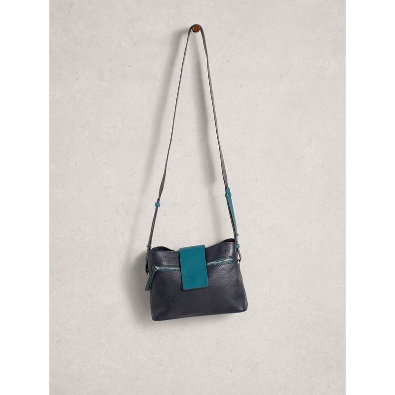 White Stuff Blue Tabby Convertible Cross-Body Bag