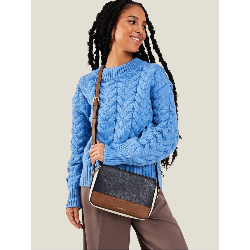 Accessorize Blue Suedette Classic Cross-Body Bag
