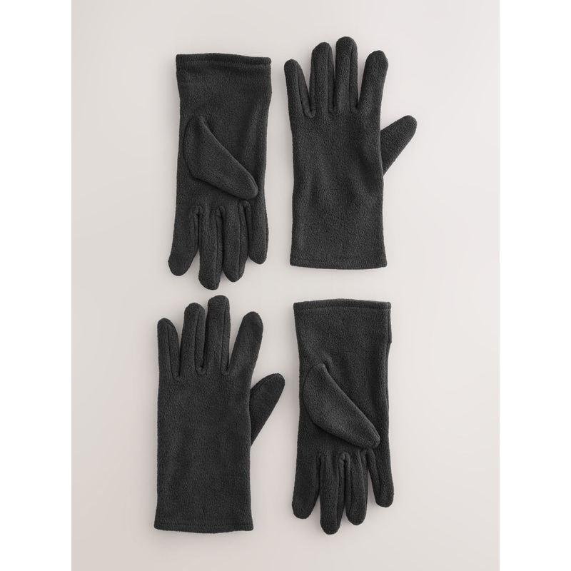 Black Fleece Gloves 2 Pack