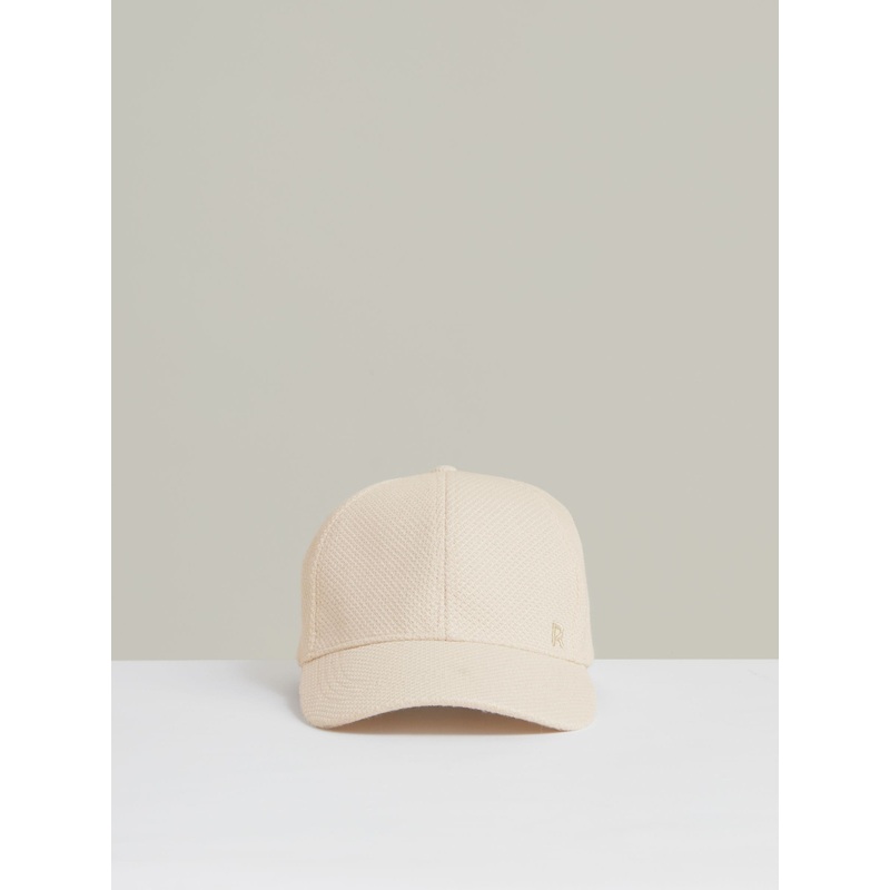 Reiss Neutral Cassie Waffle-Knit Baseball Cap