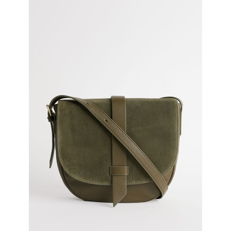 Seasalt Cornwall Green Bellevalia Leather Cross Body Bag