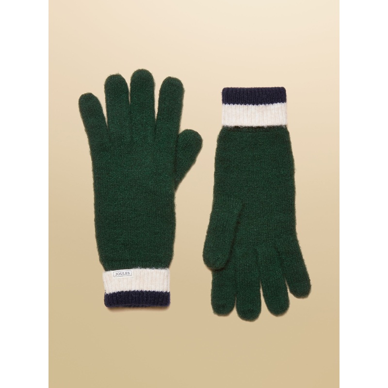 Joules Popley Green/Navy Gloves