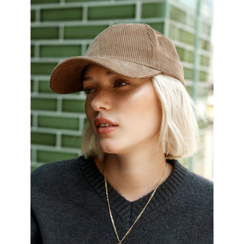 Mink Brown Cord Cap