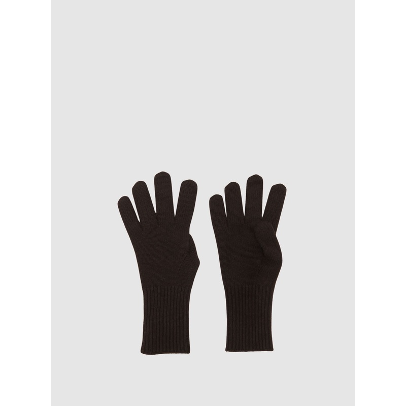 Reiss Chocolate Florise Wool-Blend Tipped Gloves With Cashmere