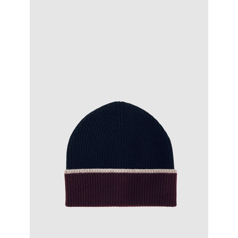 Reiss Navy Filipa Wool-Blend Tipped Beanie
