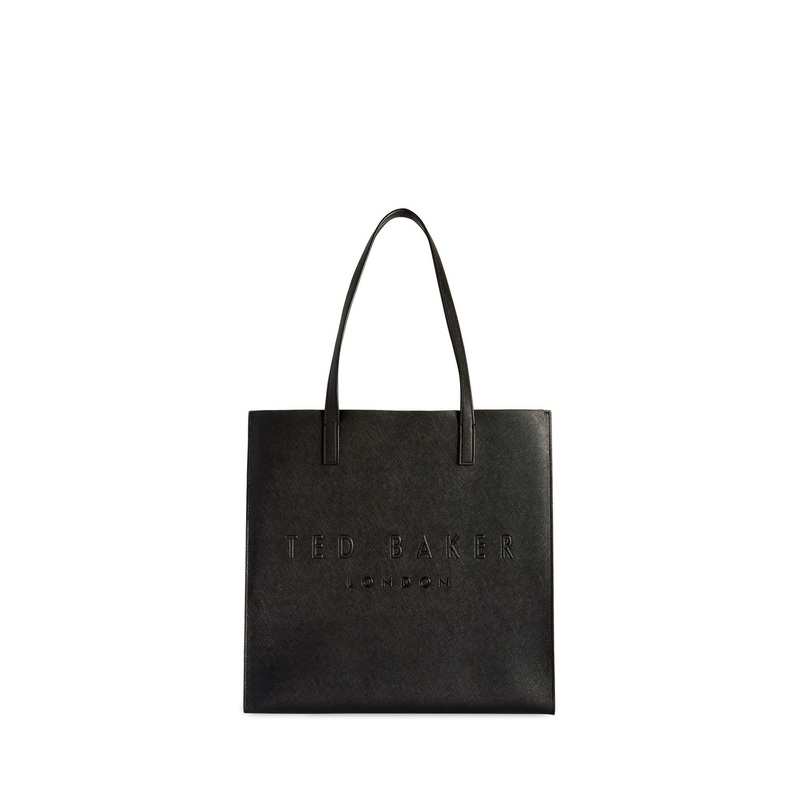 Ted Baker Black Soocon Crosshatch Large Icon Bag