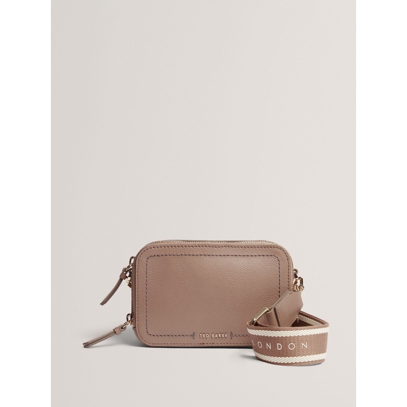 Ted Baker Cream Linzie Webbing Leather Small Cross-Body Camera Bag