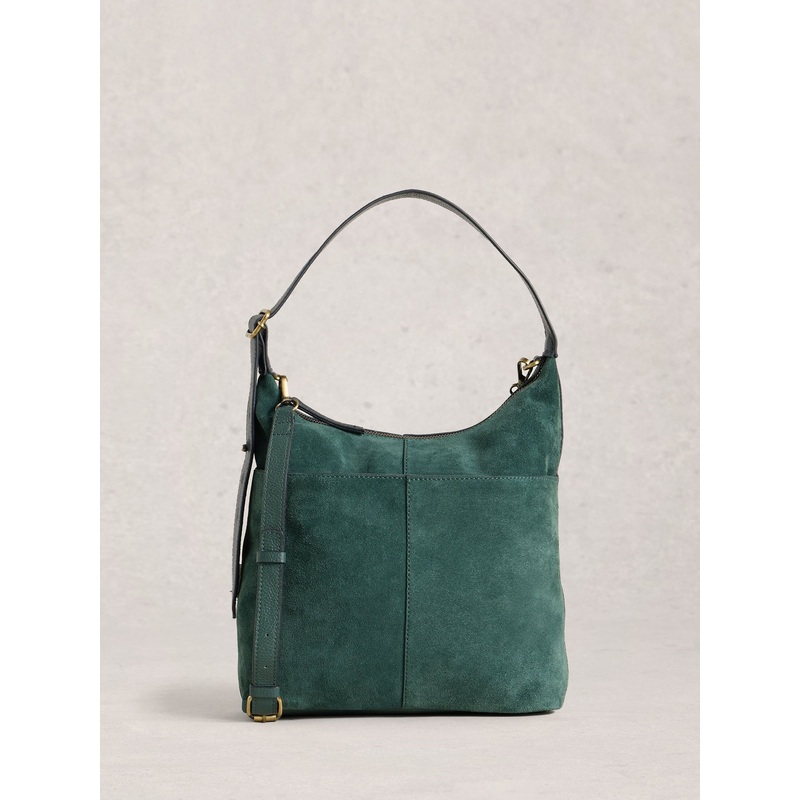 White Stuff Green Sophia Suede Cross-Body Bag