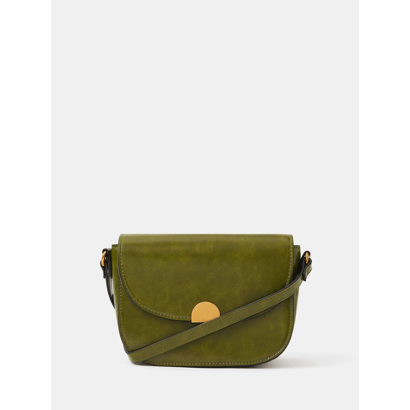 Accessorize Green Boxy Cross-Body Bag