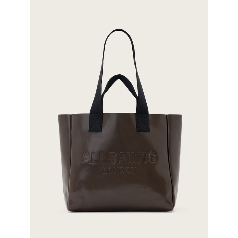 AllSaints Brown Izzy Leather Tote Bag