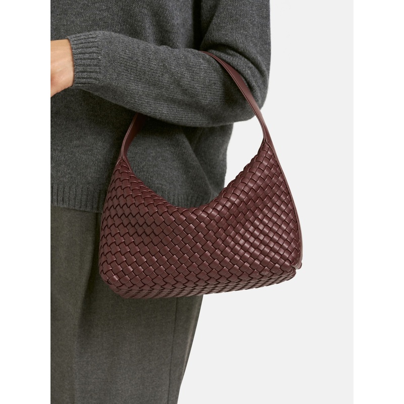 Smith & Soul Burgundy Plaited Hobo Bag