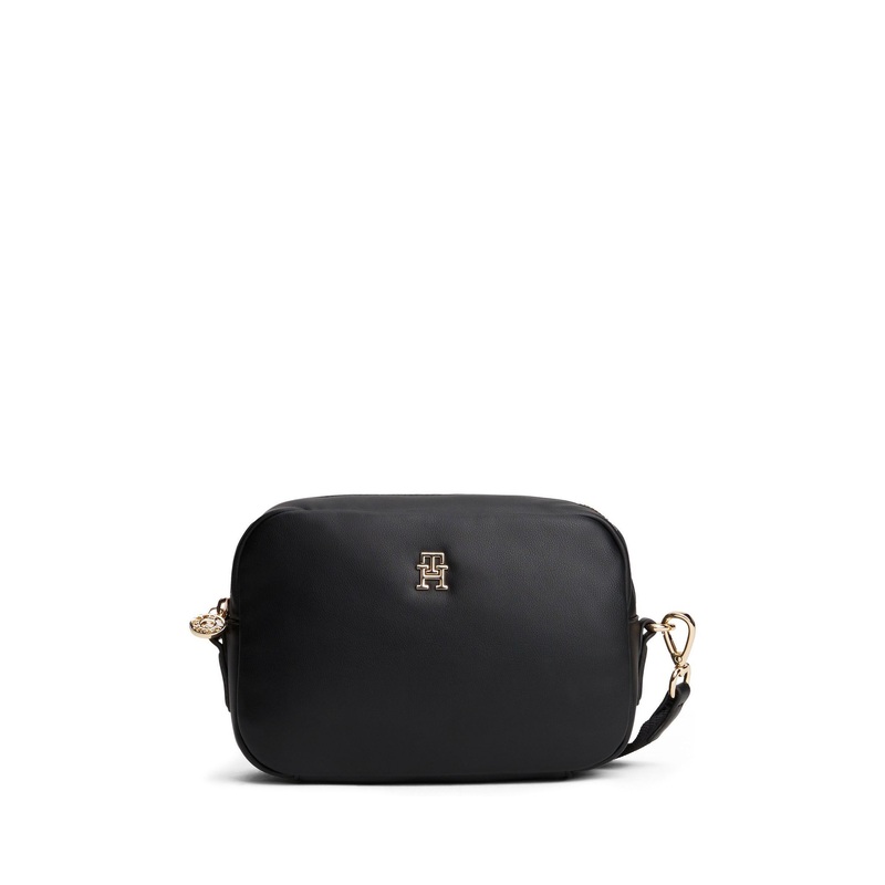 Tommy Hilfiger Black/White Monogram Cross-Body Camera Bag