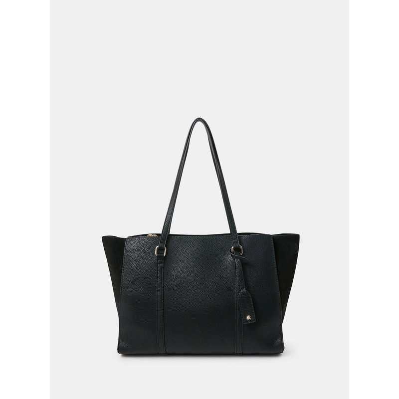 Accessorize Black Double Zip Tote Bag