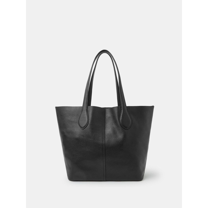 Accessorize Black Leather Tote Bag