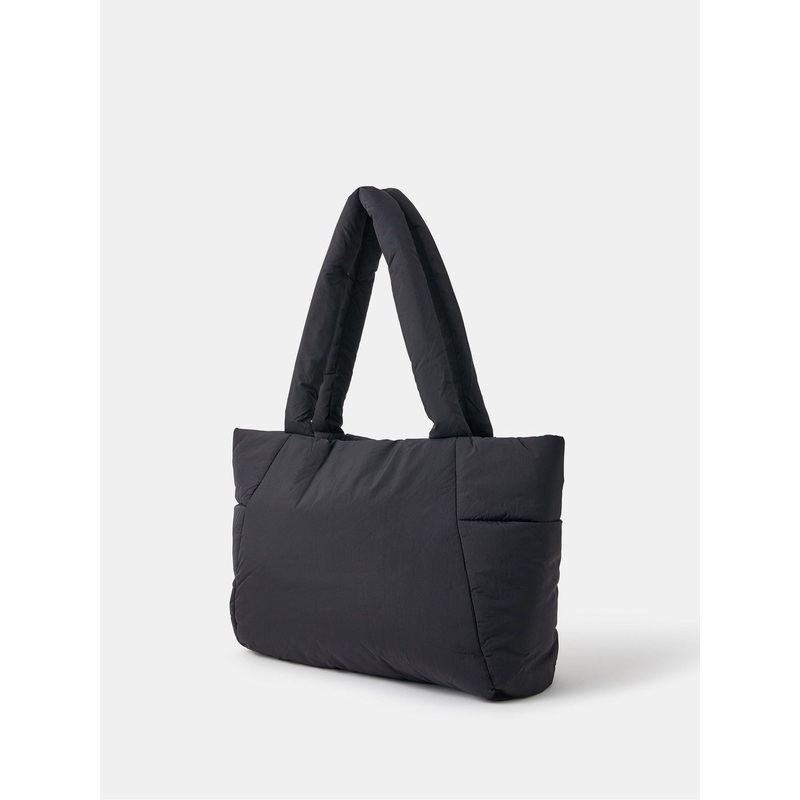 Accessorize Black Quilted Tote Bag