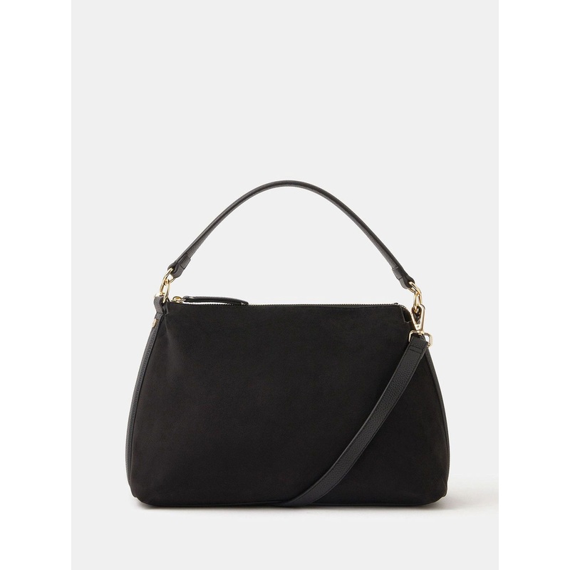 Accessorize Black Slouchy Suedette Handbag