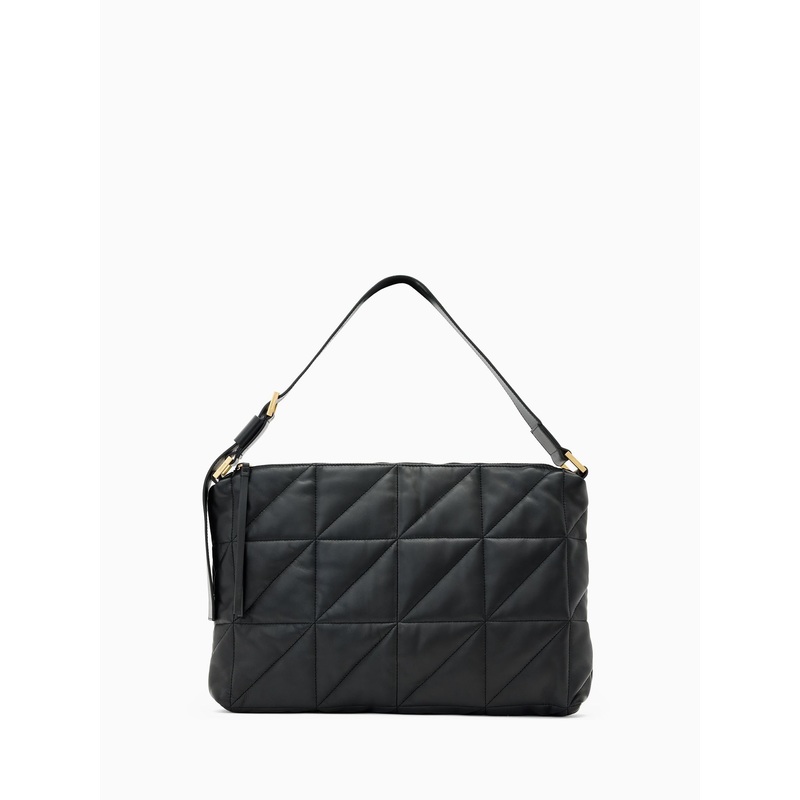 AllSaints Black Edbury Quilt Bag