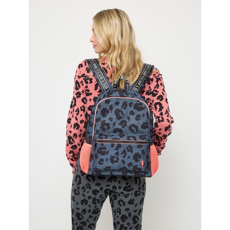 SCAMP & DUDE Grey Leopard Backpack